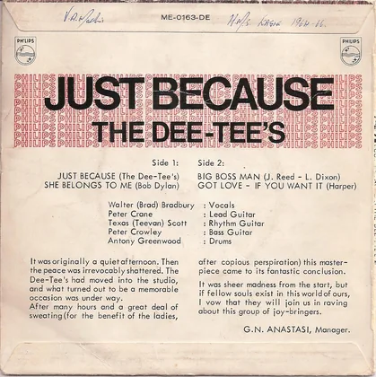 The Dee Tees Back Cover